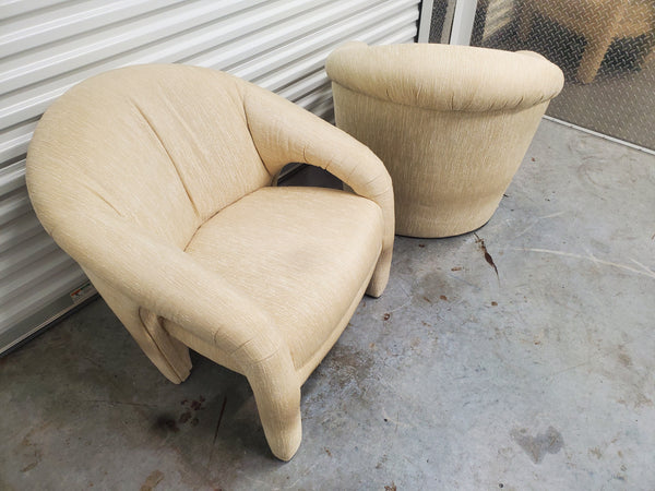 VINTAGE MID CENTURY MODERN VLADIMIR KAGAN for WEIMAN SCULPTURAL LOUNGE/ ACCENT/ O/S CHAIRS (2)
