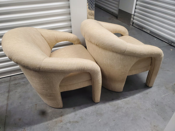 VINTAGE MID CENTURY MODERN VLADIMIR KAGAN for WEIMAN SCULPTURAL LOUNGE/ ACCENT/ O/S CHAIRS (2)