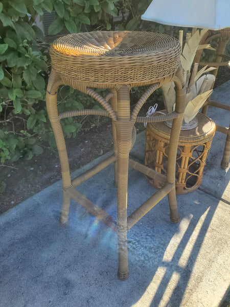 HIGH QUALITY RESIN WICKER BARSTOOLS (2)