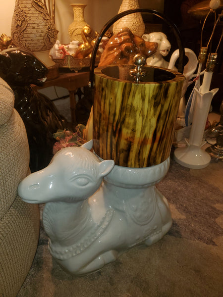 VINTAGE CERAMIC CAMEL PLANT STAND/ ACCENT TABLE ~ MISC