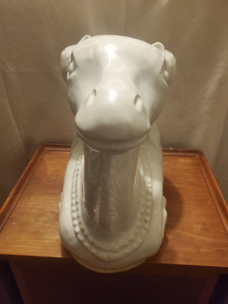 VINTAGE CERAMIC CAMEL PLANT STAND/ ACCENT TABLE ~ MISC