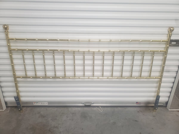 VINTAGE BRASS FAUX BAMBOO KING HEADBOARD