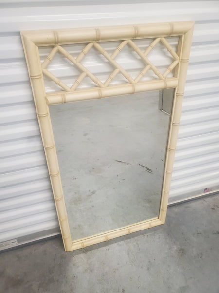 VINTAGE DIXIE ALOHA FAUX BAMBOO CHIPPENDALE MIRROR