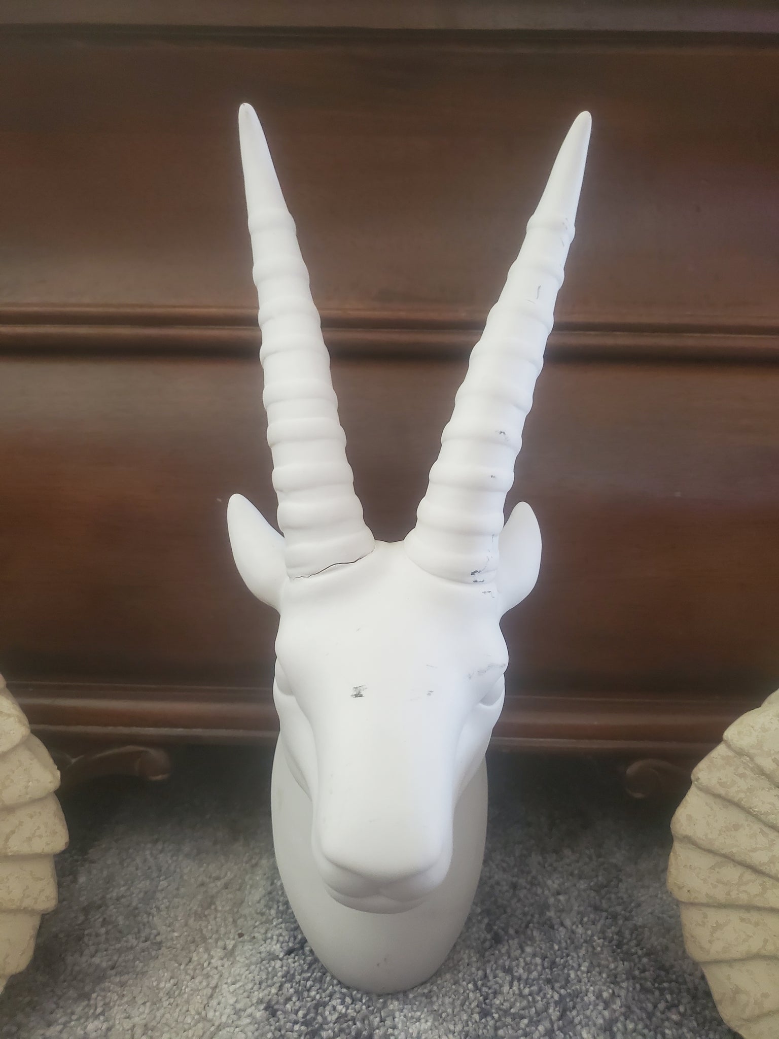 VINTAGE CERAMIC/ CLAY WALL MOUNT GAZELLE/ ANTELOPE ~ MISC