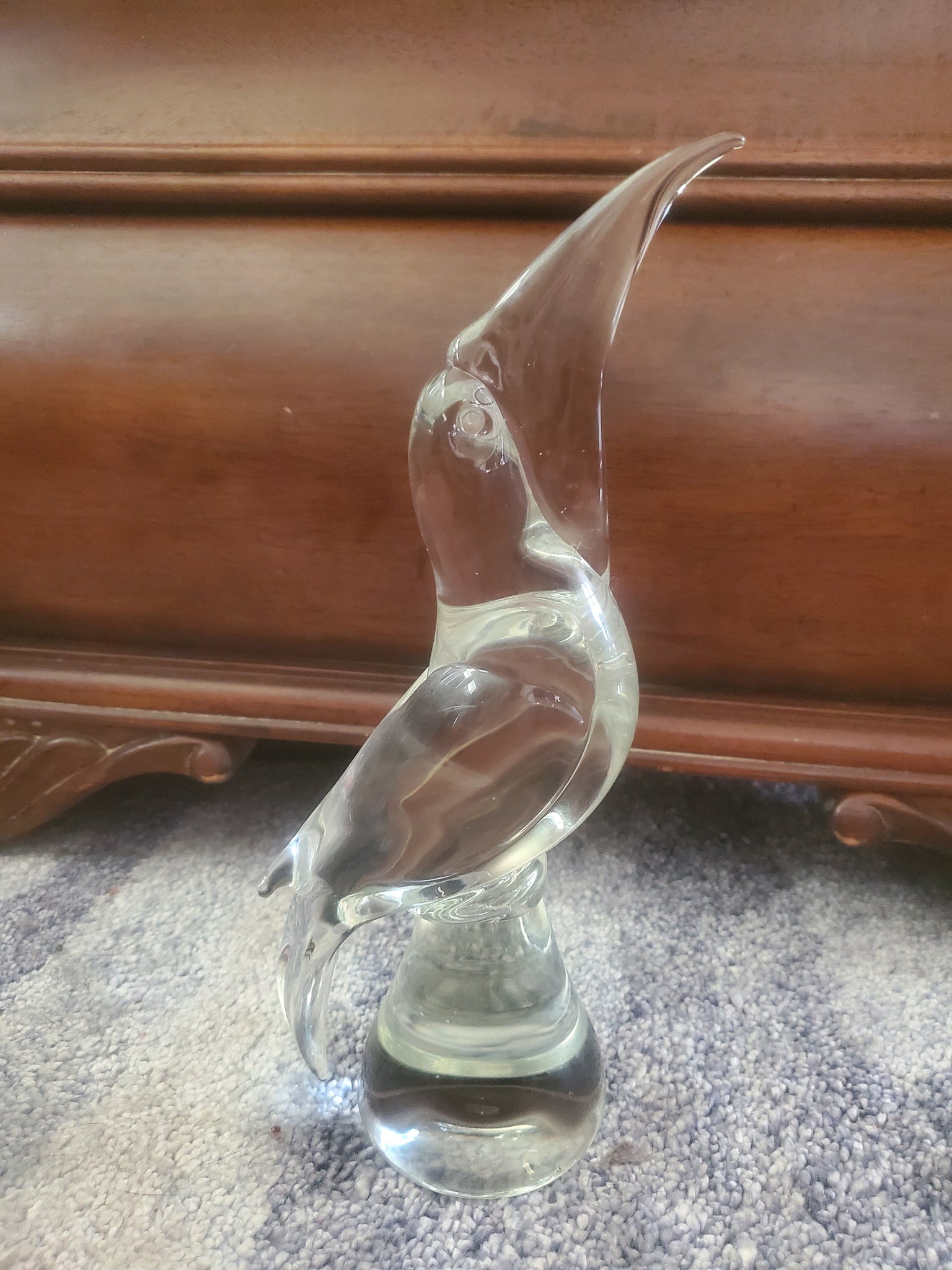 VINTAGE HIGH QUALITY ART GLASS CRYSTAL TOUCAN BIRDIE ~ MISC
