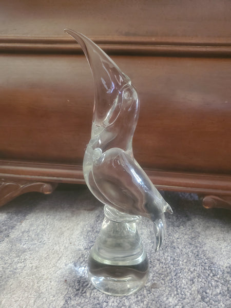 VINTAGE HIGH QUALITY ART GLASS CRYSTAL TOUCAN BIRDIE ~ MISC
