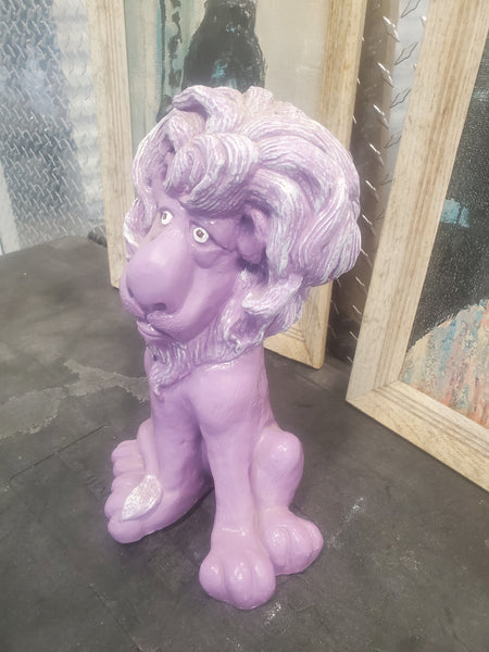 VINTAGE PURPLE CERAMIC LION 🦁🐷 PIGGY BANK ~ MISC