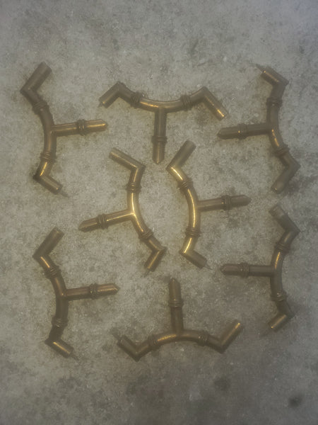 VINTAGE BRASS FAUX BAMBOO FRETWORK HARDWARE (20 AVAILABLE) ~ MISC