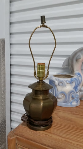 VINTAGE/ ANTIQUE SMALL BRASS GINGER JAR URN LAMP