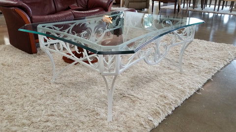 VINTAGE FRENCH WROUGHT IRON COFFEE TABLE