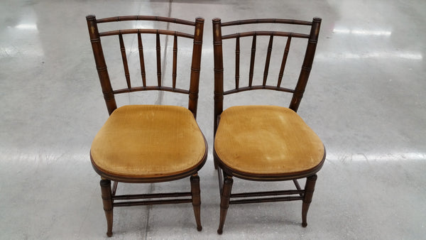 ANTIQUE/ VINTAGE HITCHCOCK CHAIR COMPANY FAUX BAMBOO DESK/ DINING/ ACCENT CHAIR (2 AVAILABLE)