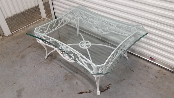 VINTAGE FRENCH WROUGHT IRON COFFEE TABLE