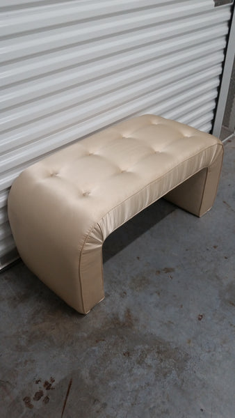 VINTAGE UPHOLSTERED WATERFALL BENCH