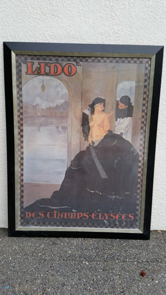 LIDO DES CHAMPS ELYSEES FRAMED POSTER/PRINT ~ ART