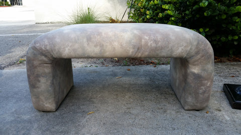 VINTAGE UPHOLSTERED WATERFALL BENCH