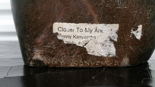 DENNY KANYEMBA SHONA STONE SCULPTURE "CLOSER TO MY ANCESTORS" ~ MISC