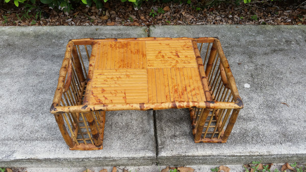 VINTAGE TORTOISE SHELL/SHEATH BAMBOO BED TRAY - MISC