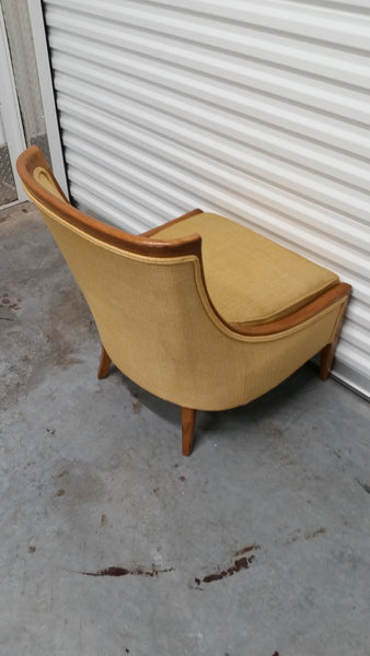 VINTAGE MID CENTURY MODERN DREXEL HERITAGE HARVEY PROBBER ARMLESS LOUNGE/ O/S/ ACCENT CHAIR