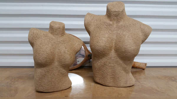 HEMP? PAPERBOARD? MOLDED PULP!? WALL MOUNT FEMALE TORSO MANNEQUIN/ART ~ MISC