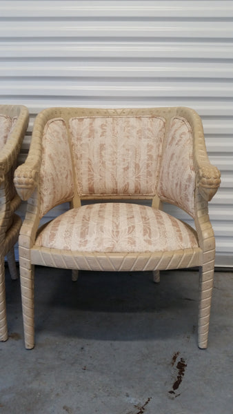 VINTAGE ANDRE ORIGINALS MFG CO RAMS🐏HEAD ACCENT CHAIRS (2)