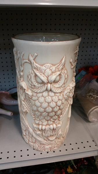 VINTAGE MR. OWL 🦉 CERAMIC UMBRELLA STAND ~ MISC