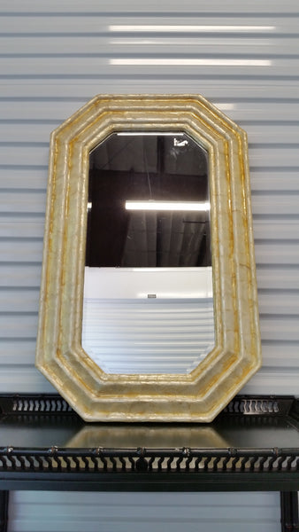 VINTAGE MOTHER OF PEARL / IRIDESCENT / FAUX MARBLE MIRROR