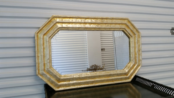 VINTAGE MOTHER OF PEARL / IRIDESCENT / FAUX MARBLE MIRROR