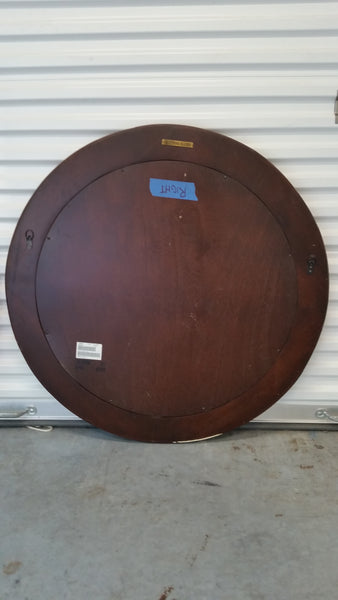 VINTAGE ETHAN ALLEN ROUND FAUX BAMBOO MIRROR (1 😁SOLD😁 1 AVAILABLE)