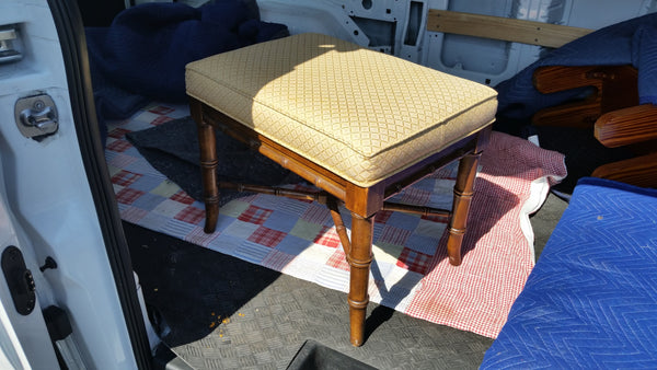 VINTAGE FAUX BAMBOO BENCH/STOOL/OTTOMAN