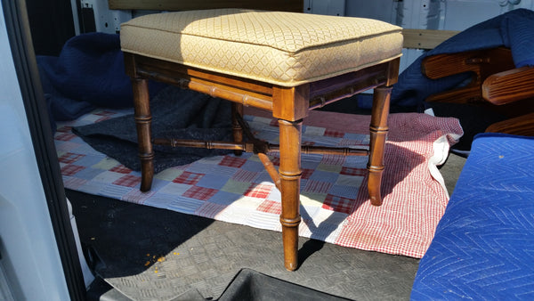 VINTAGE FAUX BAMBOO BENCH/ STOOL/ OTTOMAN