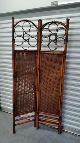 VINTAGE BAMBOO CANE RATTAN 3 PANEL ROOM DIVIDER/CHANGING SCREEN/PARTITION ~ MISC