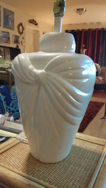 VINTAGE CERAMIC RIBBON/ DRAPE LAMP (2 AVAILABLE)