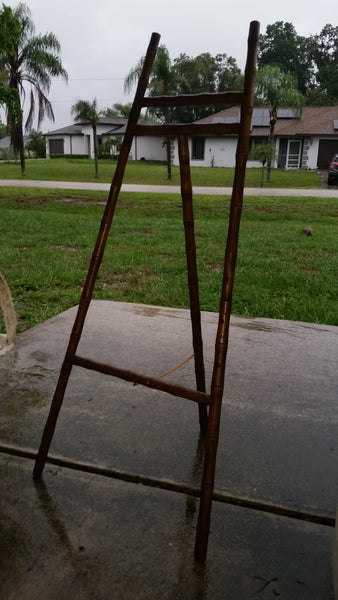 VINTAGE WOOD FAUX BAMBOO EASEL ~ MISC