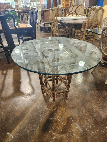 VINTAGE McGUIRE BUNDLED BAMBOO DINING TABLE