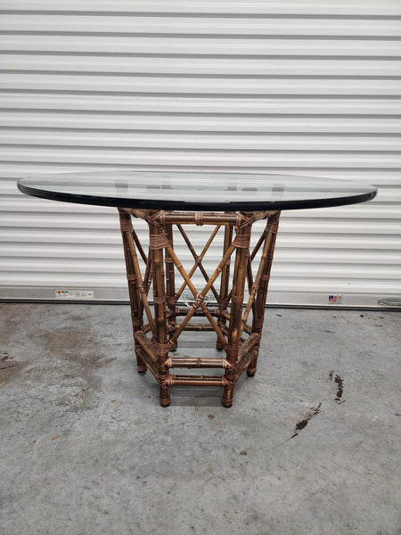 VINTAGE McGUIRE BUNDLED BAMBOO DINING TABLE
