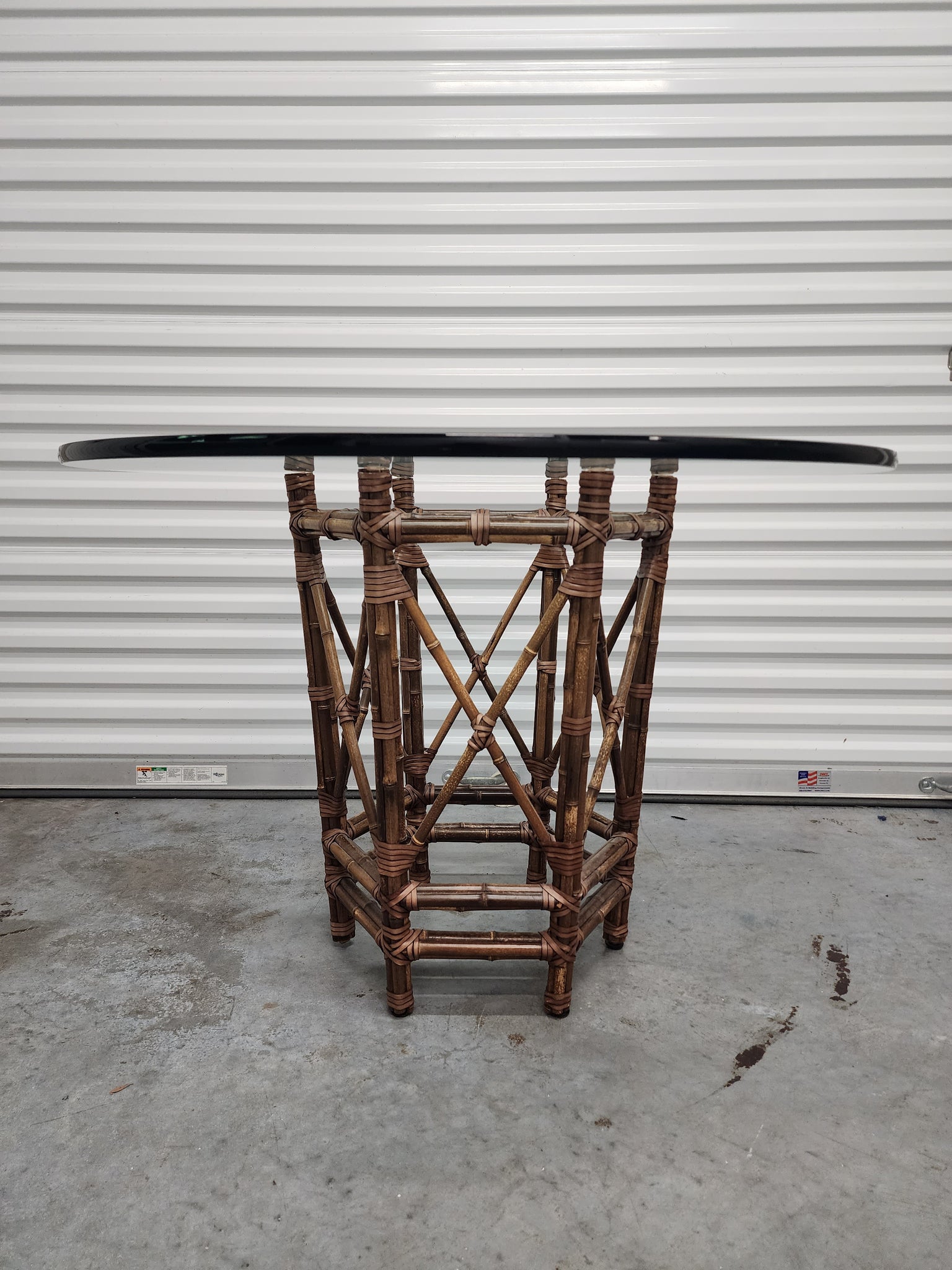 VINTAGE McGUIRE BUNDLED BAMBOO DINING TABLE