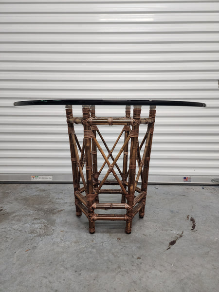 VINTAGE McGUIRE BUNDLED BAMBOO DINING TABLE