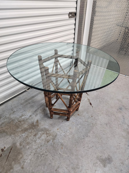 VINTAGE McGUIRE BUNDLED BAMBOO DINING TABLE