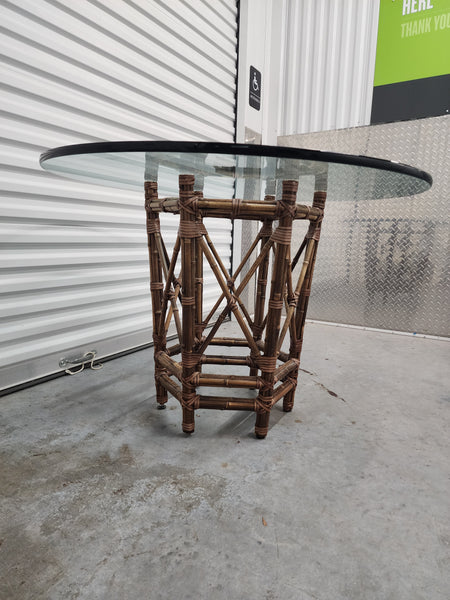 VINTAGE McGUIRE BUNDLED BAMBOO DINING TABLE